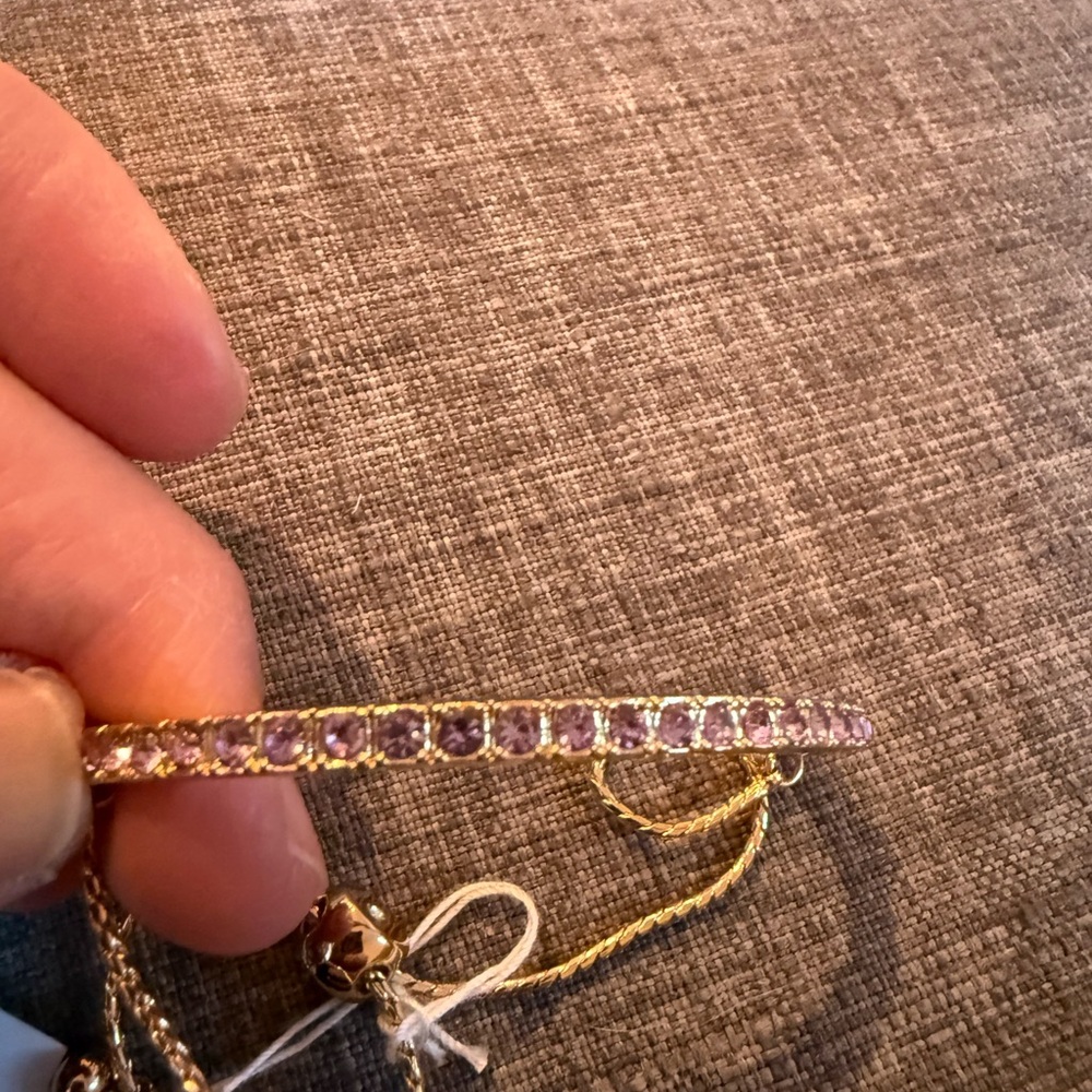 Park Lane Lavender Gold Bolo Bracelet